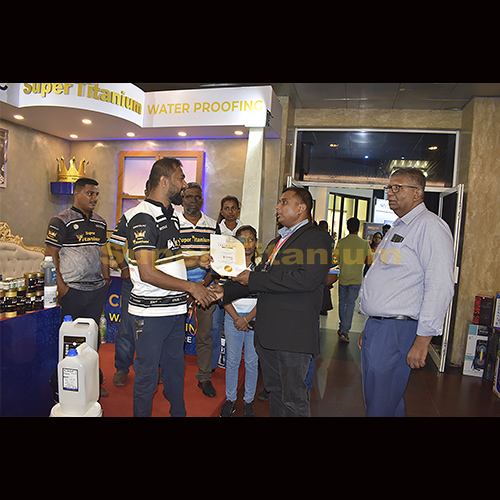 Crystolac super Titanium stall at Construct 2023 Exhibition-BMICH photo